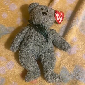 Ty Shamrock Beanie Baby with Green Fur
